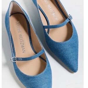 Stuart Weitzman Denim Blue Flats